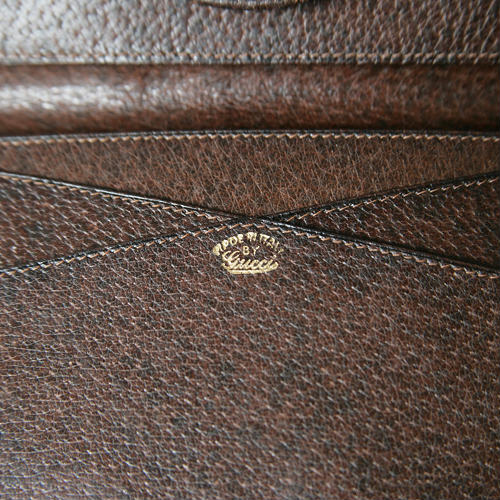 OLD Gucci　ジャガード財布(茶）
