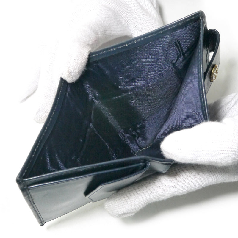 OLD Gucci  ジャガード シェリー折財布（青）