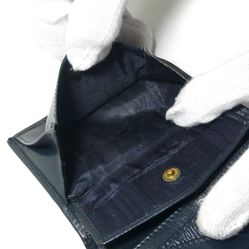 OLD Gucci  ジャガード シェリー折財布（青）