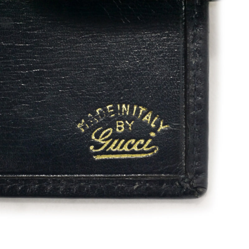OLD Gucci  ジャガード シェリー折財布（青）