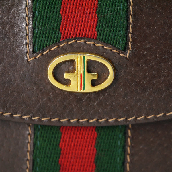 OLD Gucci ピグスキン シェリーがま口折財布（茶）