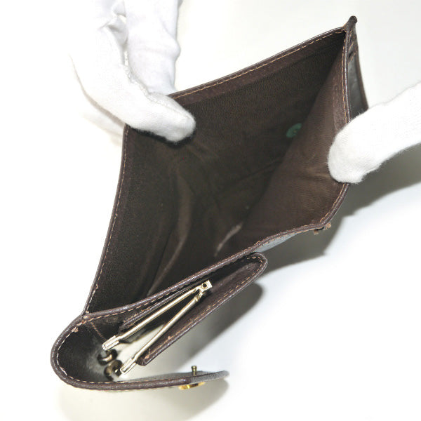 OLD Gucci ピグスキン シェリーがま口折財布（茶）