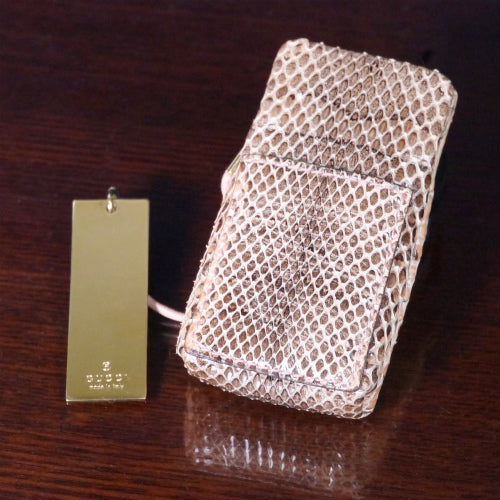 Gucci　パイソン　印鑑＆ライターケース