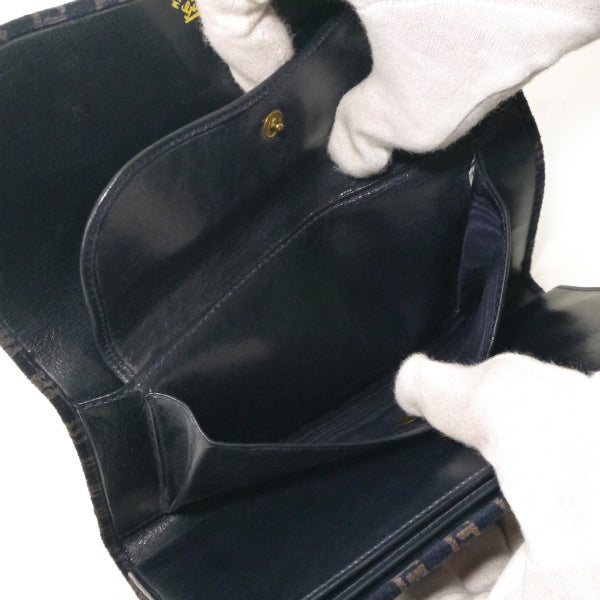 OLD Gucci　激レア!!スクエアGGスエード長財布（紺）