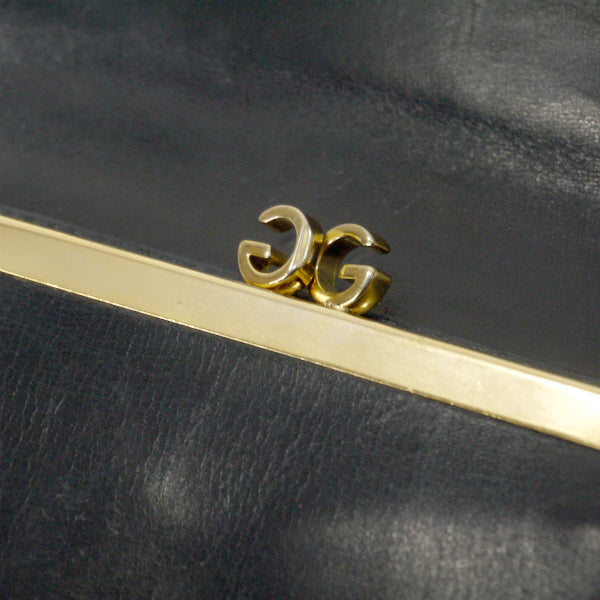 OLD Gucci70s!!スクエアGGスエード長財布（紺）