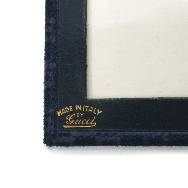 OLD Gucci70s!!スクエアGGスエード長財布（紺）