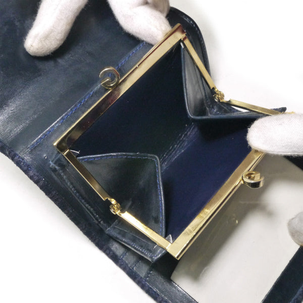 OLD Gucci70s!!スクエアGGスエード長財布（紺）