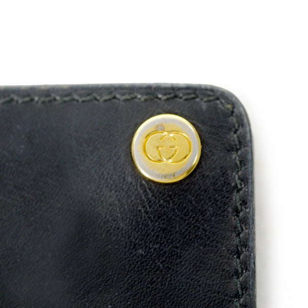 OLD Gucci 80s 本革シェリーカードケース（黒）