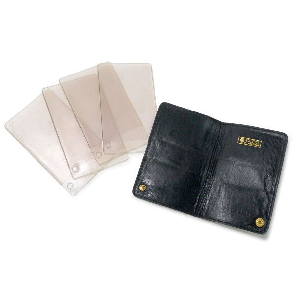 OLD Gucci 80s 本革シェリーカードケース（黒）