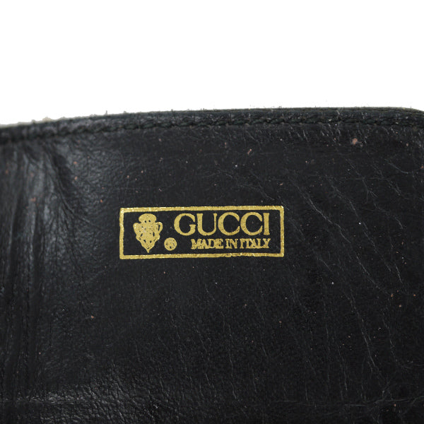 OLD Gucci 80s 本革シェリーカードケース（黒）