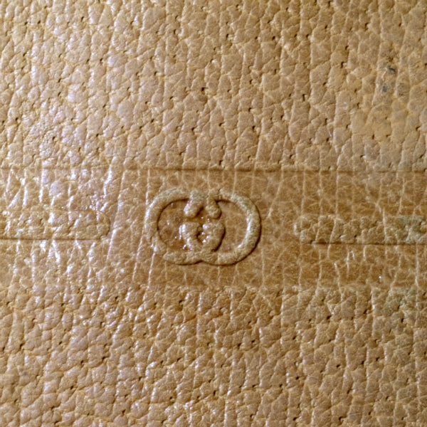 OLD Gucci 70s本革カードケース（キャメル）