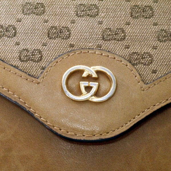 OLD Gucci  ＜訳あり＞マイクロGGマルチポーチ（ベージュ）