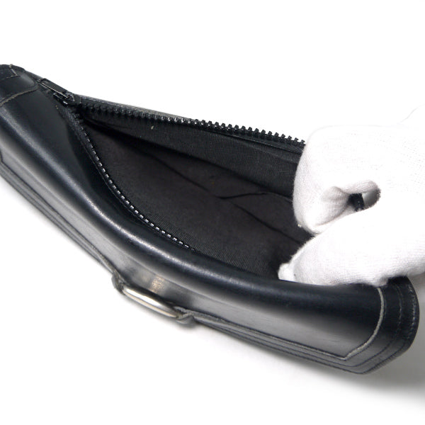 OLD Gucci　リンク金具レザー長財布（黒）