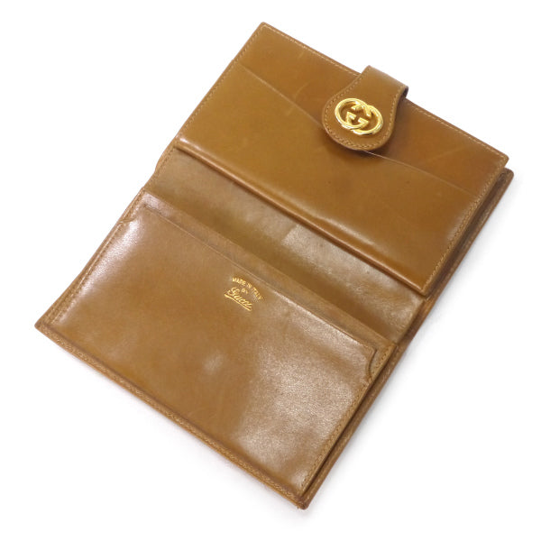 OLD Gucci 流れ星GG柄がま口ミドル折財布（茶）