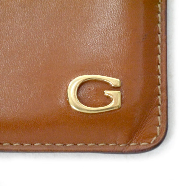 OLD Gucci　総革製 カードケース（茶）