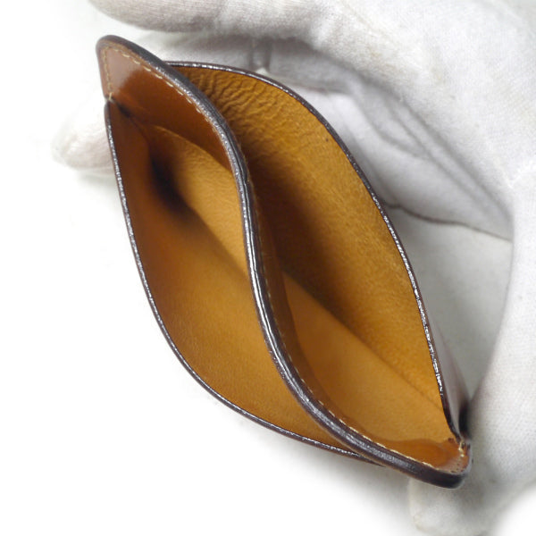 OLD Gucci　総革製 カードケース（茶）