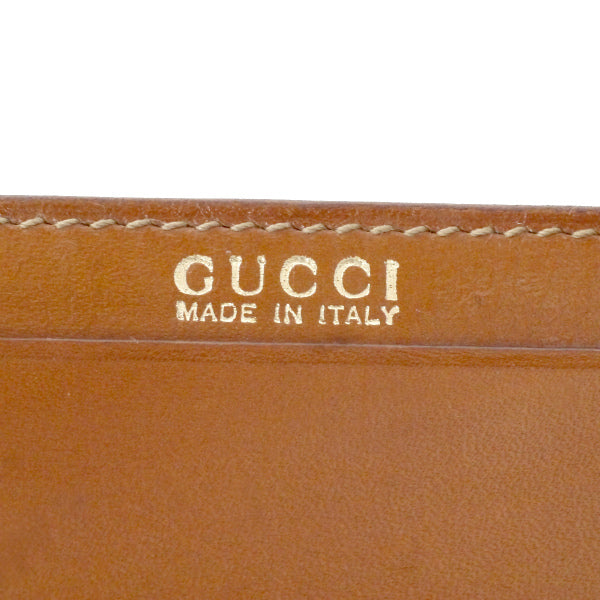 OLD Gucci　総革製 カードケース（茶）