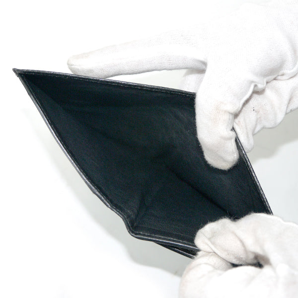 OLD Gucci 　高級リザードがま口ミドル財布（黒）