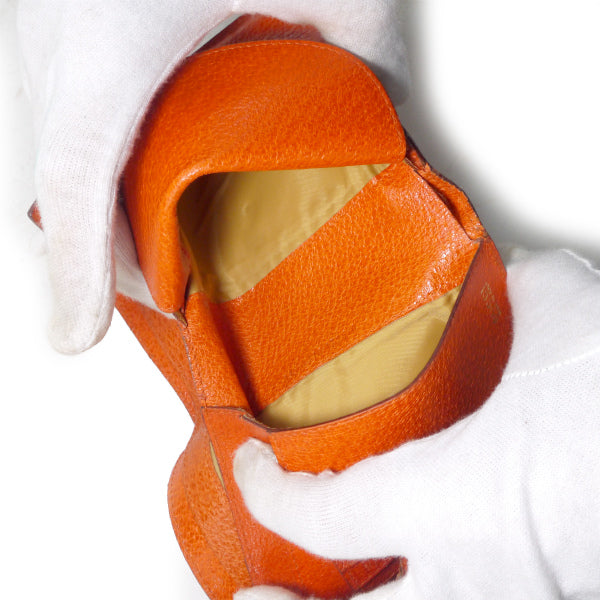 OLD Gucci　レア!!ホースビット折財布（オレンジ）