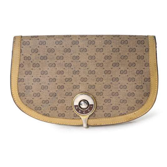 OLD Gucci  マイクロGGハーフムーン財布（キャメル）