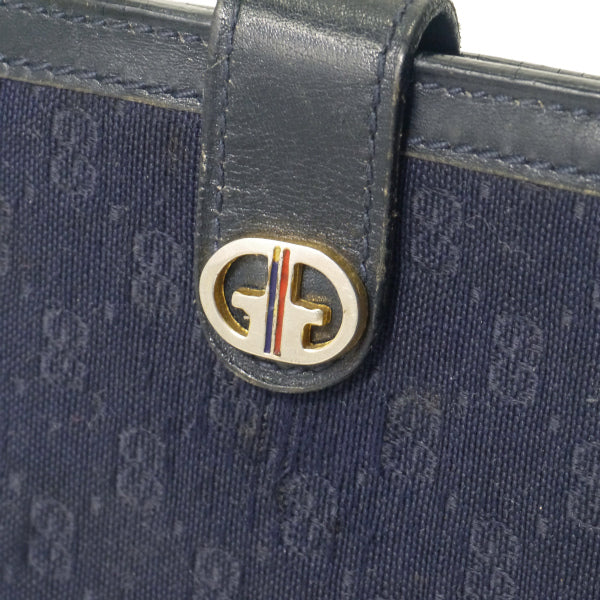 OLD Gucci マイクロGGジャガード２つ折財布（濃紺）