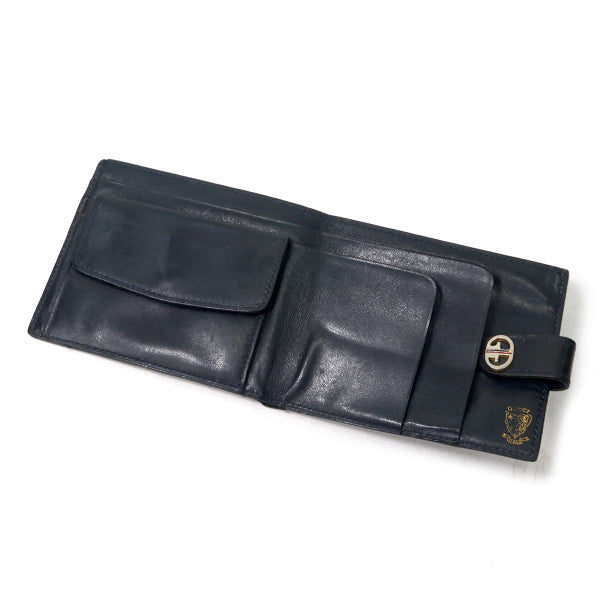 OLD Gucci マイクロGGジャガード２つ折財布（濃紺）