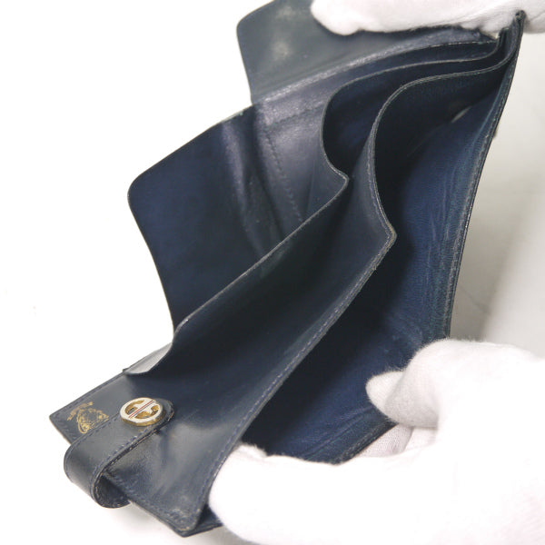 OLD Gucci マイクロGGジャガード２つ折財布（濃紺）