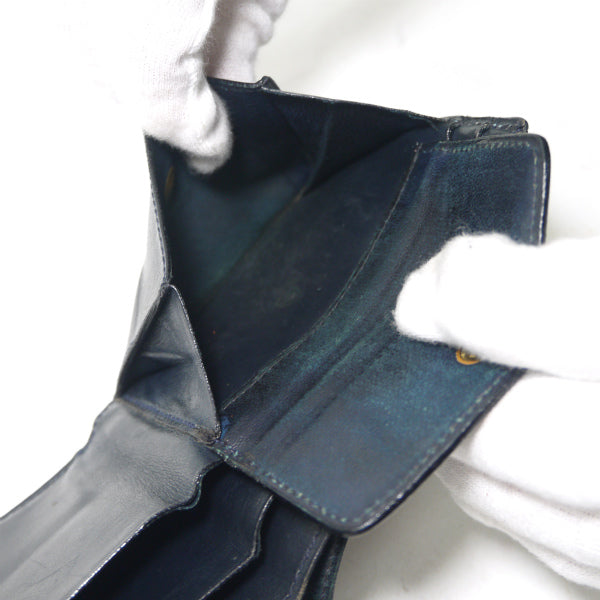 OLD Gucci マイクロGGジャガード２つ折財布（濃紺）