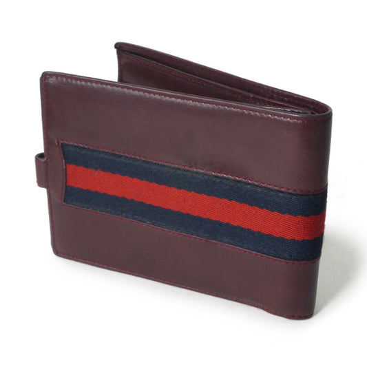 OLD Gucci　総革シェリーお札入れ＆カードケース（ボルドー）