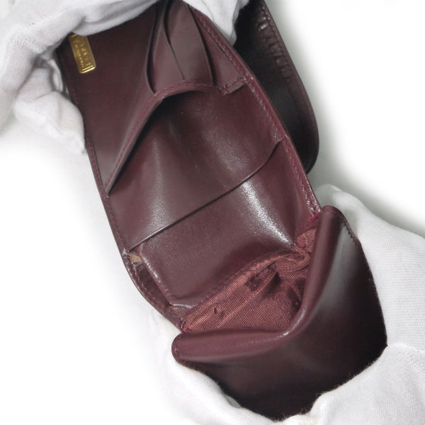 OLD Gucci　総革シェリーお札入れ＆カードケース（ボルドー）