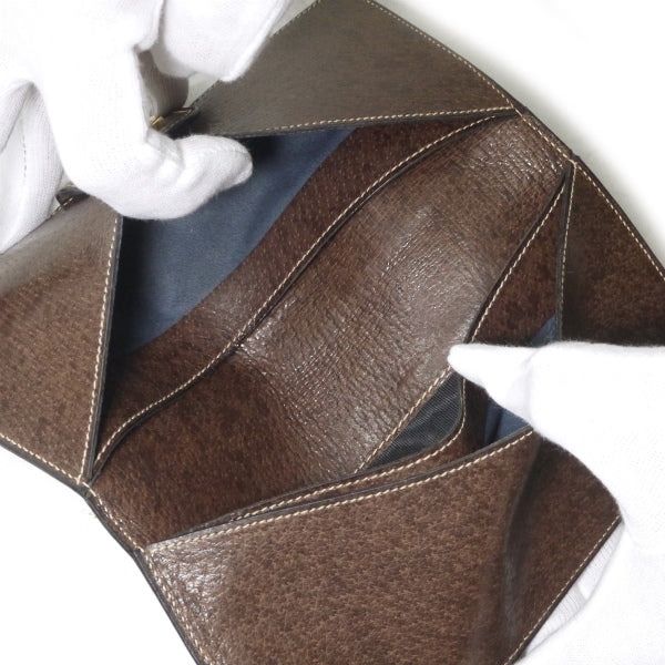 OLD Gucci　デットストック！ピグスキンGG留め具 長財布（茶/箱付き）