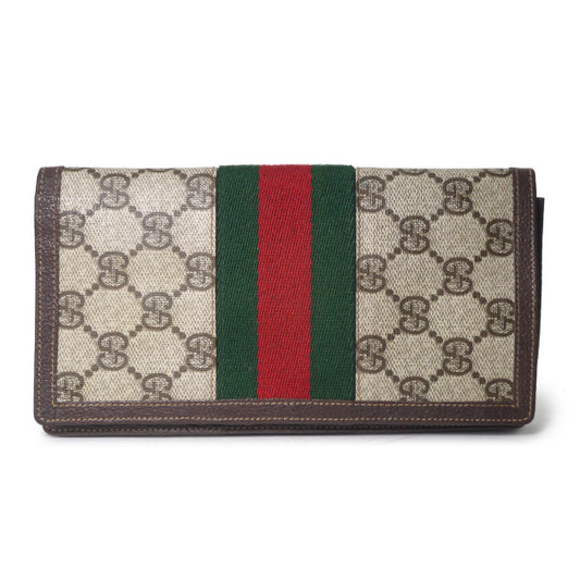 OLD Gucci　シェリーお札入れ＆パスケース（茶）