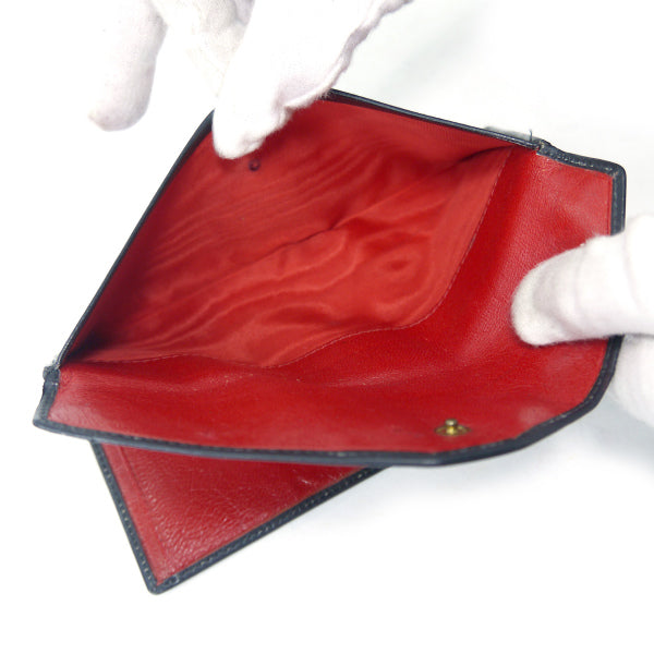 OLD Gucci 総革GG留め具デュアルトーン長財布（黒×赤）