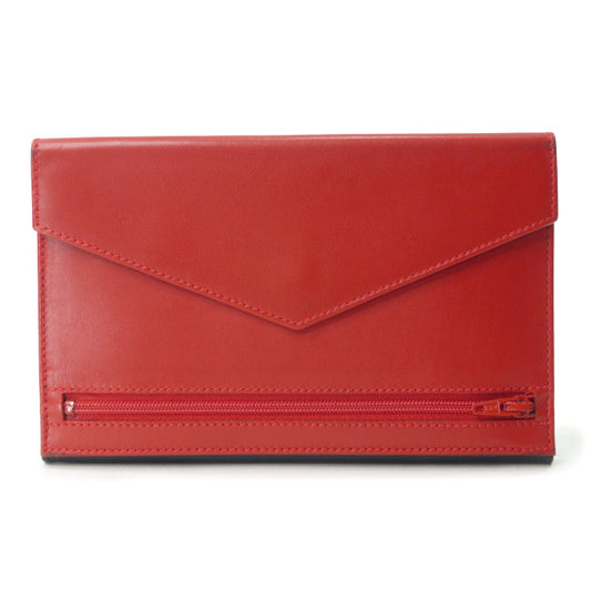 OLD Gucci 総革ウォレットポーチ（黒/赤）