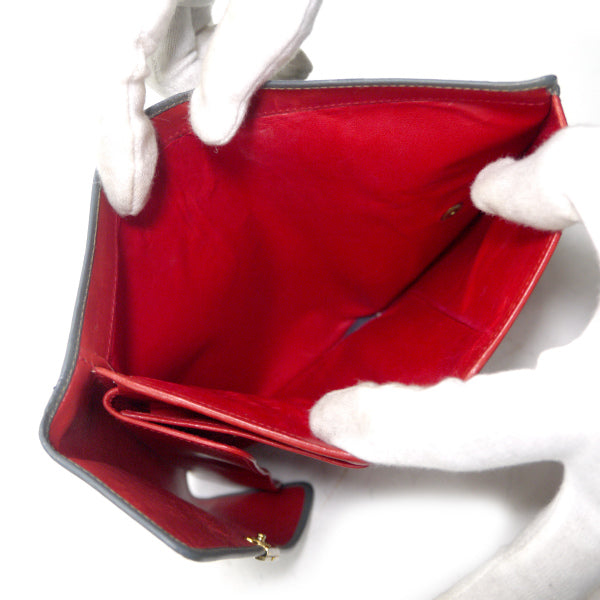 OLD Gucci 総革デュアルトーン長財布（灰×赤）