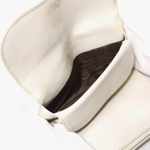 OLD Gucci　総革ビット留め具シェリー長財布（白）