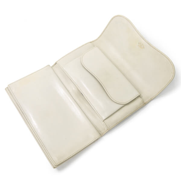 OLD Gucci　総革ビット留め具シェリー長財布（白）