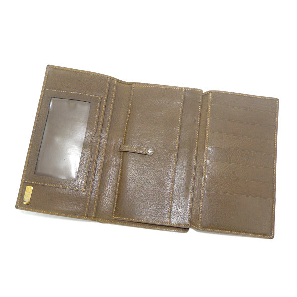 OLD Gucci　GG柄シェリーがま口長財布（茶）