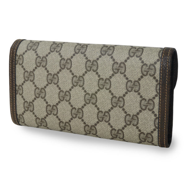 OLD Gucci　ダブルG金具シェリーミドル財布（茶）