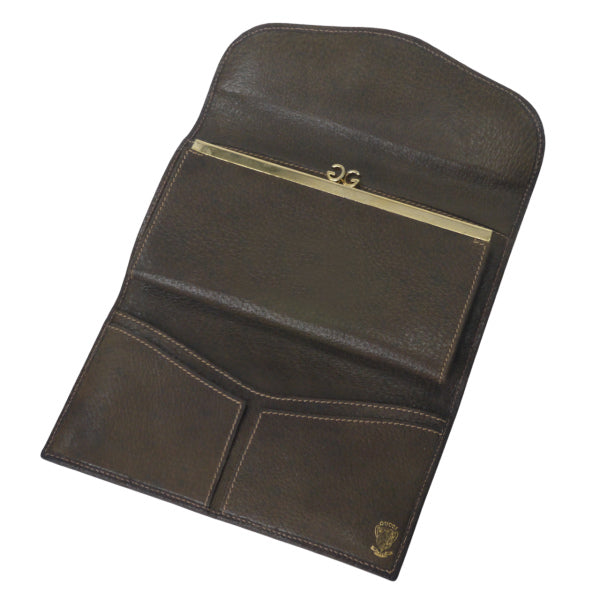 OLD Gucci　ダブルG金具シェリーミドル財布（茶）