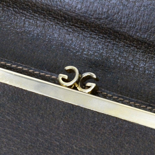 OLD Gucci　ダブルG金具シェリーミドル財布（茶）