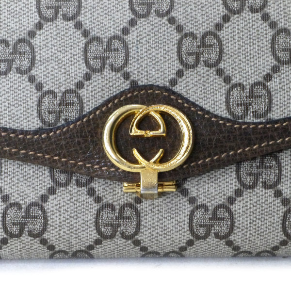 OLD Gucci　ダブルG金具シェリーミドル財布（茶）