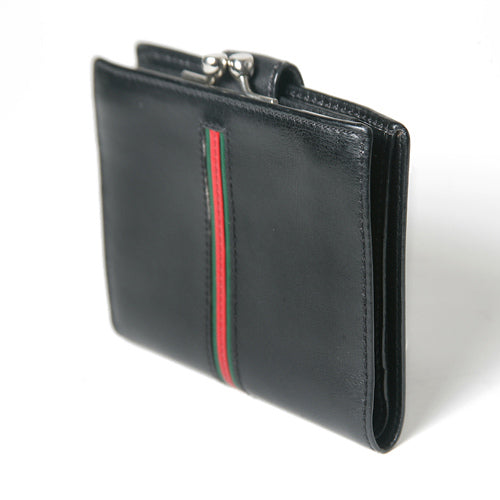 OLD Gucci  総皮縦シェリー財布（黒）