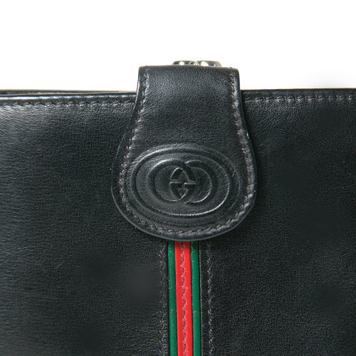 OLD Gucci  総皮縦シェリー財布（黒）