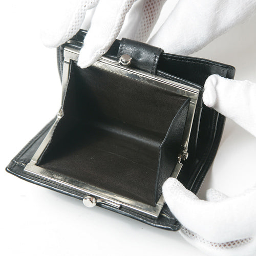 OLD Gucci  総皮縦シェリー財布（黒）