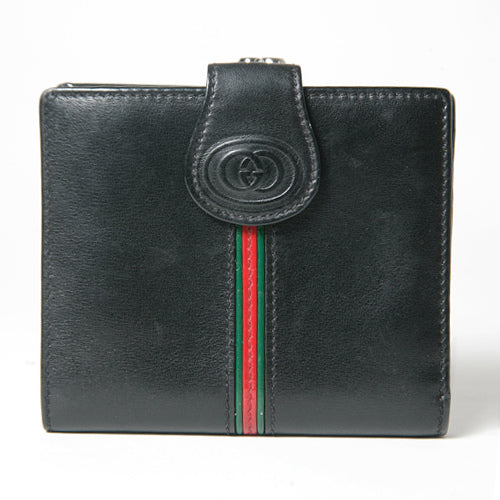 OLD Gucci  総皮縦シェリー財布（黒）