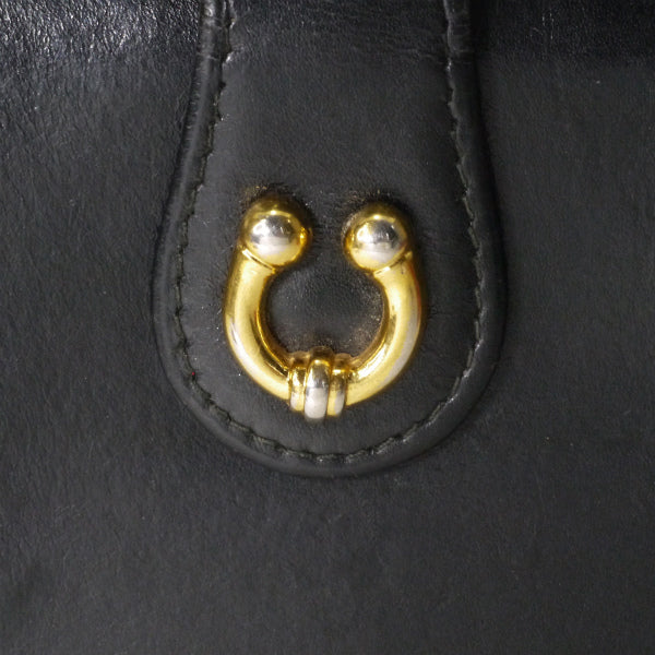 OLD Gucci  総革ホースシュー折財布（黒）