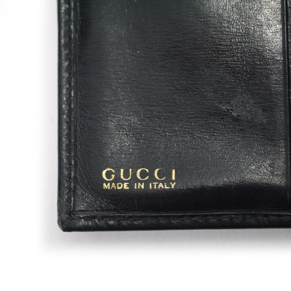 OLD Gucci  総革ホースシュー折財布（黒）