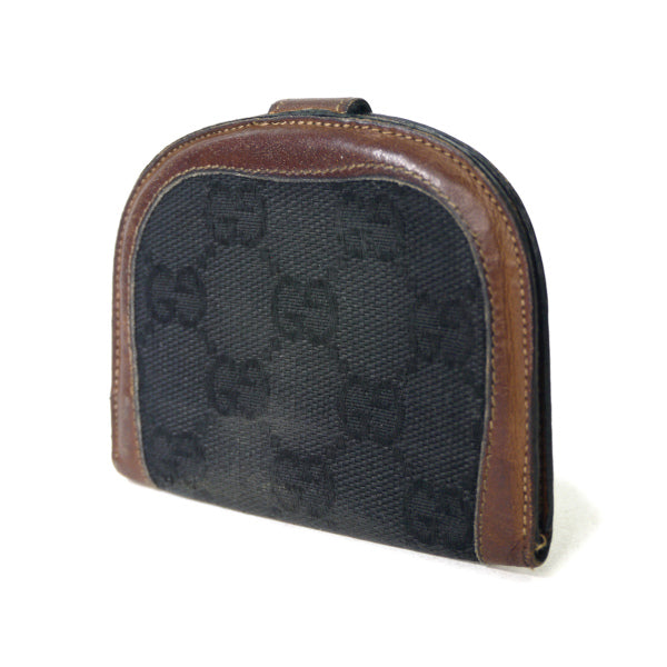 OLD Gucci  GG柄ラウンドコインケース（黒）