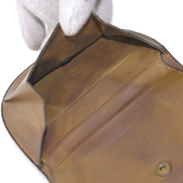 OLD Gucci  シェリー×ビット留め具ラウンド折財布（茶）